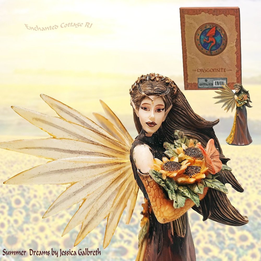 🌻𝐒𝐔𝐌𝐌𝐄𝐑 𝐃𝐑𝐄𝐀𝐌𝐒 Dragonsite Fairy  JG50105 Jessica Galbreth 2006 NEW